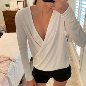 Lululemon White Surplice Pullover